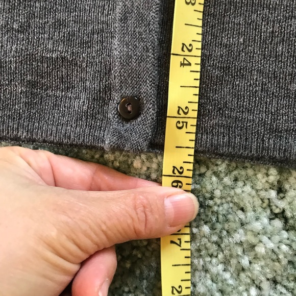 GAP Dark Gray Cardigan Sweater, Button Up Front, Grey Sweater, Lightweight, M - Picture 12 of 14
